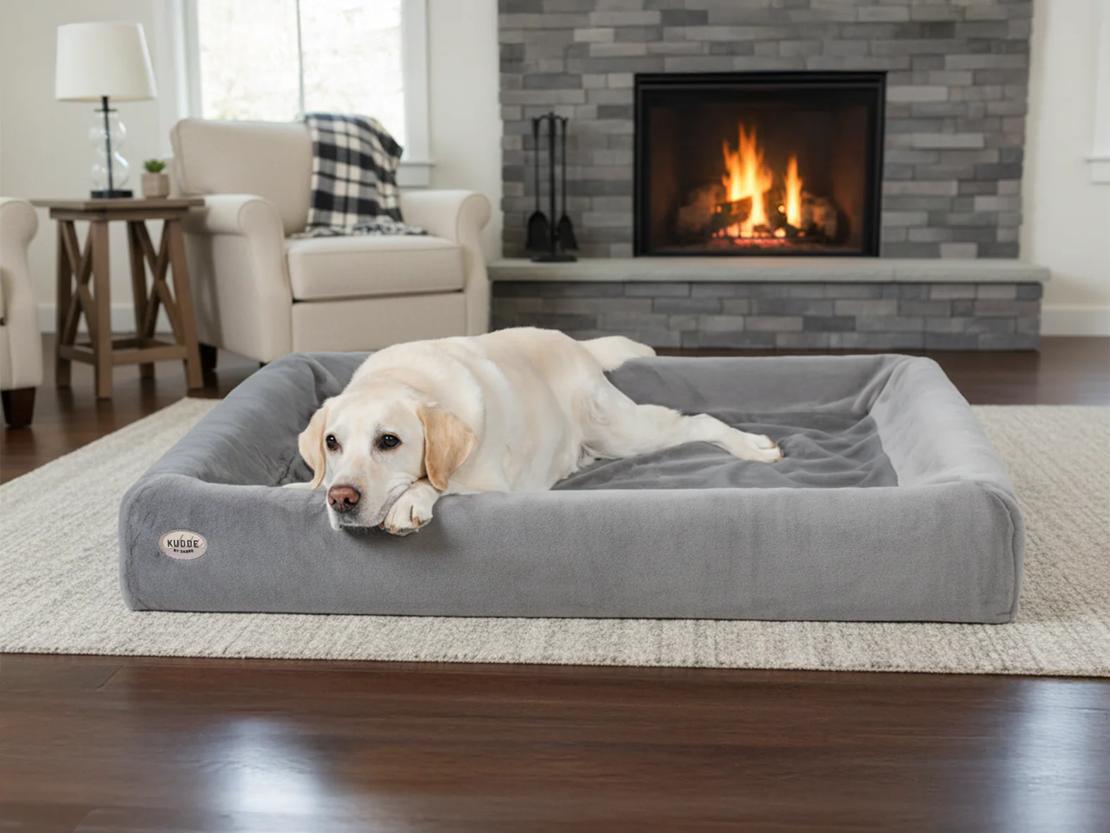 Hundebett KUDDE Kuschelfell (vegan) - Image 7